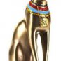 BAST GODDESS STATUE 9" Egyptian Goddess in CAT form BASTET Bronze Statue