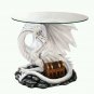 DRAGON TABLE Frost Dragon Guarding Treasure Coffee Side Table With Glass