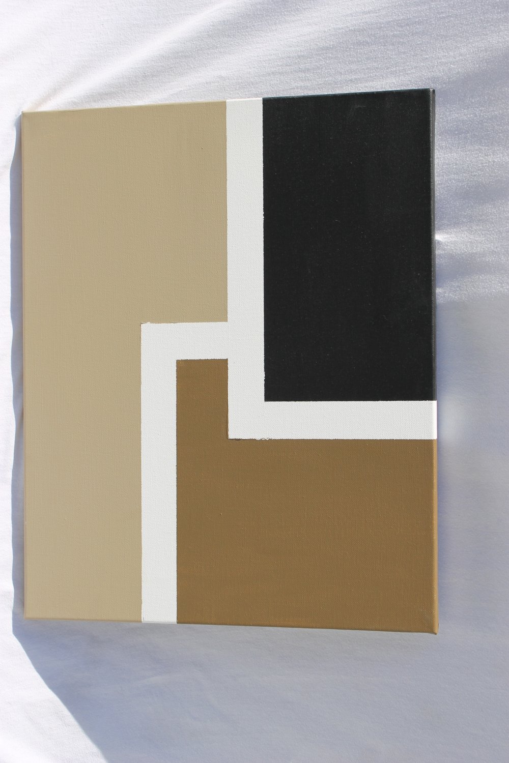 NEW RETRO PAINTING abstract beige black art decor 