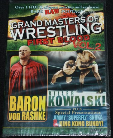 NEW Grand Masters of Wrestling dvd FIRST BLOOD VOL.2 DVD pro-wrestling  Bundy Snuka and more