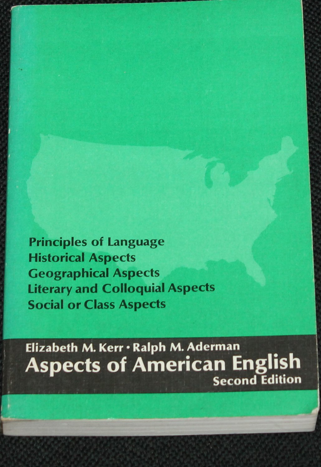 1971 Aspects of American English book by Elizabeth M. Kerr Ralph M. Aderman