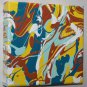 Home or Business Decor Art - marbled abstract painting - yellow blue brown
