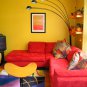 Set of 3 Home Decor Spots - blue red teal yellow minimalist home decor dots modern art