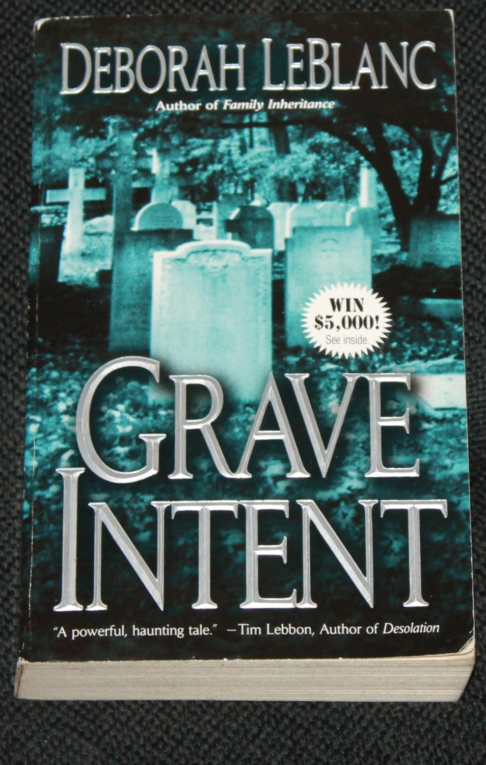 Grave Intent horror book by Deborah Leblanc