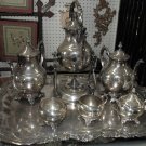 Silver Plate Tea Set with Tray