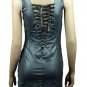 Sexy Metallic Silver Corset Bustier Faux Leather Cocktail / Evening / Clubwear / Party Dress Size S