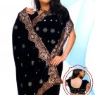 NW Bollywood Sequin Embroidery Wedding Sari Saree Boho
