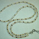 WOOD CUBES AND SHELL~BEADED LANYARD~ID BADGE HOLDER~LANYARDS