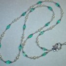 BEAUTIFUL FAUX PEARL~BEADED LANYARD~ID BADGE HOLDER~LANYARDS