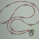 ROMANCE IN THE AIR~SWAROVSKI PEARL ~BEADED LANYARD~ID BADGE HOLDER~LANYARDS