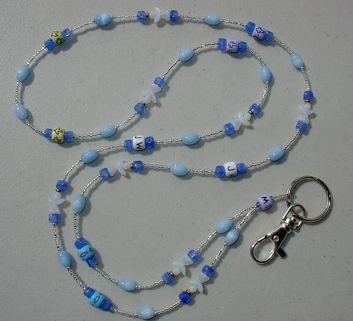 ~WWJD~iNSPIRATIONAL~BEADED LANYARD~ID BADGE HOLDER~LANYARDS