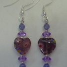 PURPLE MILLEFIORI HEARTS