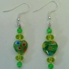 GREEN MILLEFIORI HEART
