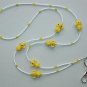 ~CUTE LITTLE YELLOW ELEPHANTS~BEADED LANYARD~ID BADGE HOLDER~