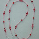 PEARL/FUSHSIA HEART & CUBE~EYE GLASS HOLDER