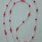 PEARL/FUSHSIA HEART & CUBE~EYE GLASS HOLDER