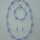 SAPPHIRE BLUE~NECKLACE~BRACELET~EARRING SET