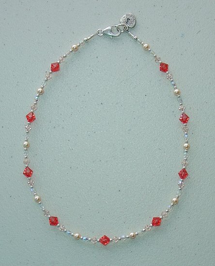 NEW~LIL PRINCESS~SWAROVSKI PADPARADSCHA/SILK~CHILDS NECKLACE