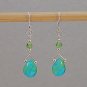 AQUA TEARDROP & SWAROVSKI NECKLACE & EARRING SET