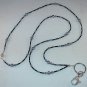 SMOKEY GREY PEARL~BEADED LANYARD~ID BADGE HOLDER~LANYARD~BREAK AWAY