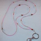ICE CREAM SUNDAE~~BEADED LANYARD~ID BADGE HOLDER~LANYARD~BREAK AWAY