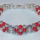 CHERRY MOUNTAIN JADE~TIBET SILVER BRACELET