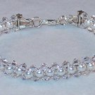 SWAROVSKI CRYSTAL~WHITE PEARL BRACELET