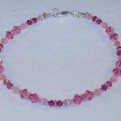 SWAROVSKI ROSE & FUCHSIA~CATS EYE ANKLET