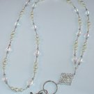 "THE ELEGANT VICTORIA"BEADED LANYARD~ID BADGE HOLDER~LANYARD