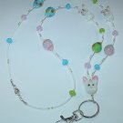 EASTER BUNNY~BEADED LANYARD~ID BADGE HOLDER~LANYARD~BREAK AWAY