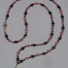 GENUINE GARNET~BEADED LANYARD~ID BADGE HOLDER~LANYARD~BREAK~AWAY