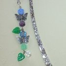 BUTTERFLY & FLOWER~TIBET SILVER BOOK MARKER