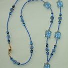SAPPHIRE TURTLE~BEADED LANYARD~ID BADGE HOLDER~LANYARD~BREAK AWAY