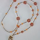 TOPAZ FLORAL~ BEADED LANYARD~ID BADGE HOLDER~LANYARD~BREAK AWAY