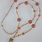 TOPAZ FLORAL~ BEADED LANYARD~ID BADGE HOLDER~LANYARD~BREAK AWAY
