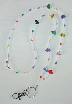 PUNCH BUGGY~ BEADED LANYARD~ID BADGE HOLDER~LANYARD~BREAK AWAY