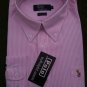 Ralph Lauren Dress Shirt Pink and White Stripe L (16")