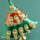 Christmas Tree Brooch - Br-014 FREE SHIPPING