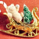 Santa's Sleigh Pin  Br-016 FREE SHIPPING