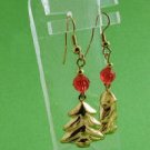 Christmas Tree Earrings Red FREE SHIPPING