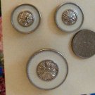 Silvertone Flower Earrings E-142 FREE SHIPPING