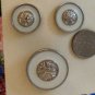 Silvertone Flower Earrings E-142 FREE SHIPPING