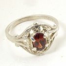Sterling Silver & Garnet Ring R-004 FREE SHIPPING