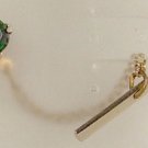 Green Rhinestone Tie Tac  M-tt021 FREE SHIPPING