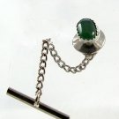 Genuine Green Onyx & SS Tie Tax M-tt017 FREE SHIPPING