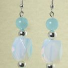 Opals, Chalcedony & Silver Earrings E-029 FREE SHIPPING