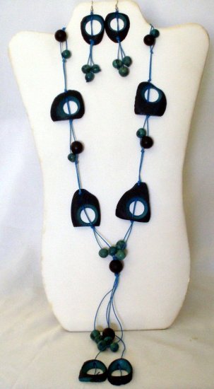 Tagua nut set - Blue