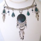 Alpaca necklace set - Chrysocolla