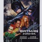 Batman Forever cast signed photo Val Kilmer Jim Carrey Nicole Kidman Tommy Lee