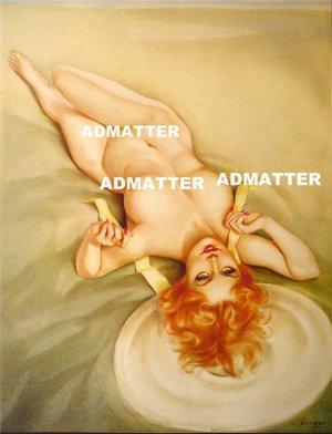 Vargas Pin-up Girl 9 X 12 Hot Sexy 2-sided print!!